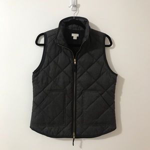 Grey JCrew Quilted Puffer Vest